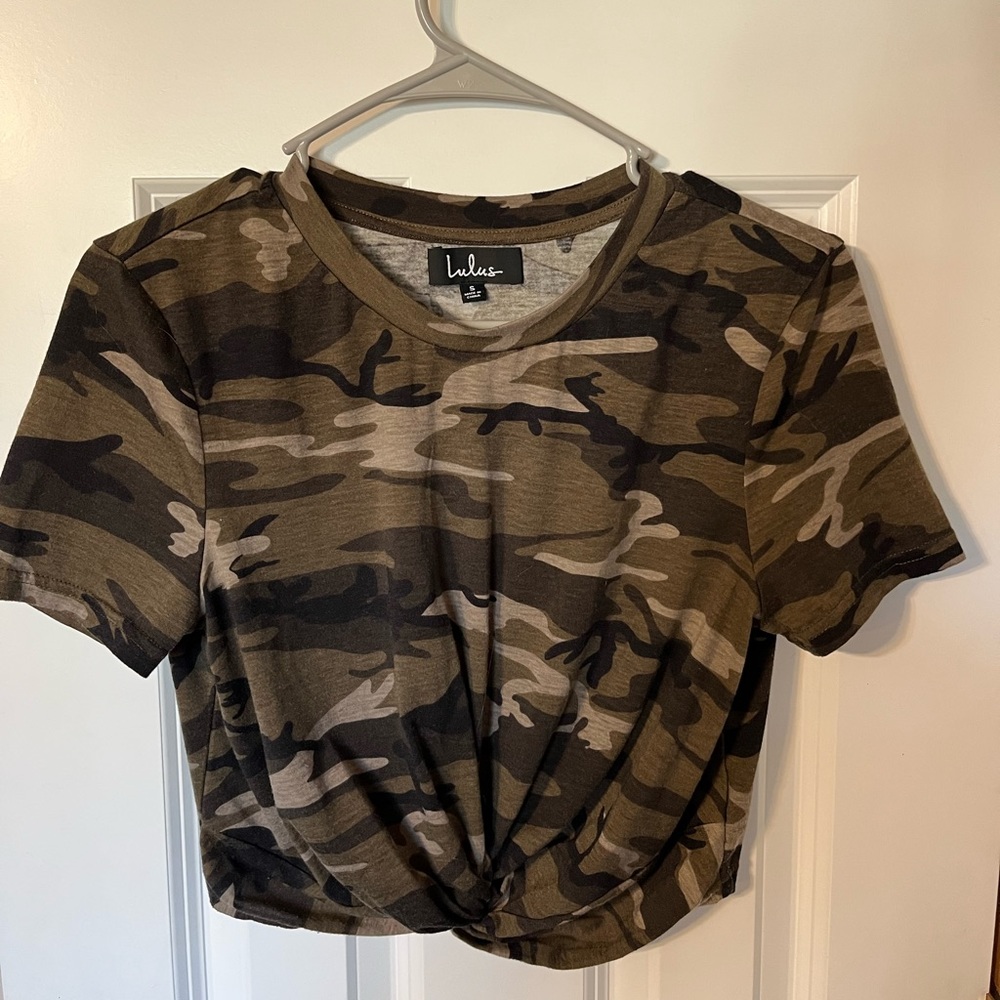 Lulus Camo Crop Top